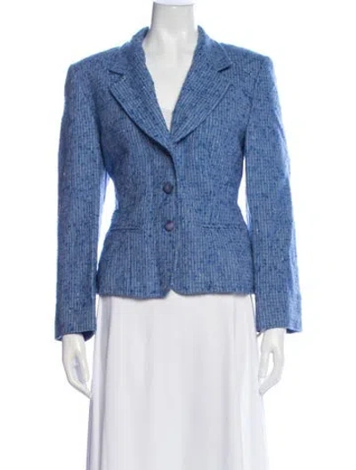 Pre-owned Pendleton Wool Tweed Pattern Blazer W/ Tags In Blue