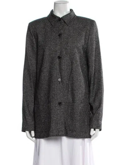 Pre-owned Pendleton Wool Tweed Pattern Evening Jacket In Gray