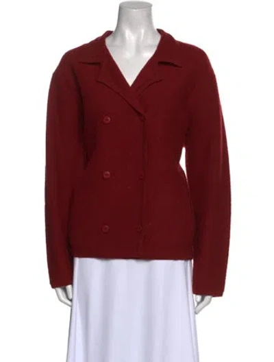 Pre-owned Pendleton Wool V-neck Sweater In Red