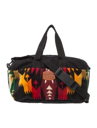 Pre-owned Pendleton Wool Weekender Bag In Black