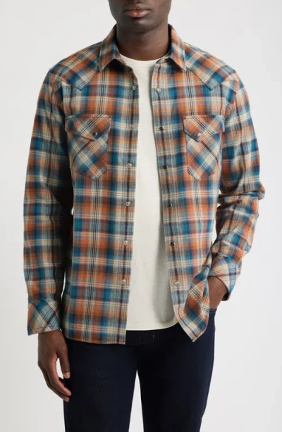 Pendleton Wyatt Plaid Cotton Flannel Western Shirt In Multi