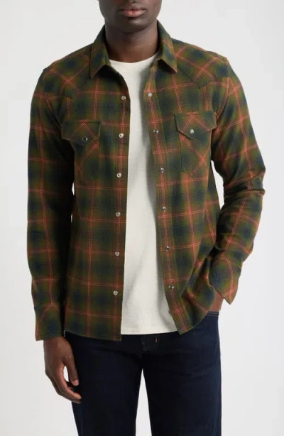 Pendleton Wyatt Plaid Long Sleeve Western Shirt In Brown