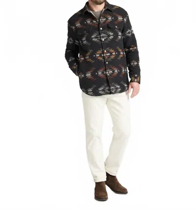 Pendleton Wyeth Falls Chamois Sherpa-lined Shirt Jacket In Wyeth Falls Oxford In Black