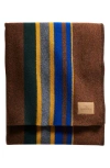 Pendleton Yakima Camp Wool Blend Throw Blanket In Brown
