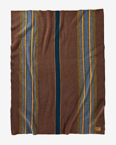 Pendleton Yakima Camp Wool Blend Throw Blanket In High Ridge In Brown