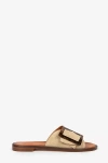 Penelope Chilvers Biarritz Buckle Sandals In Beige