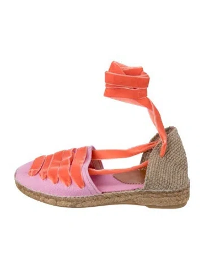 Pre-owned Penelope Chilvers Canvas Espadrilles In Orange