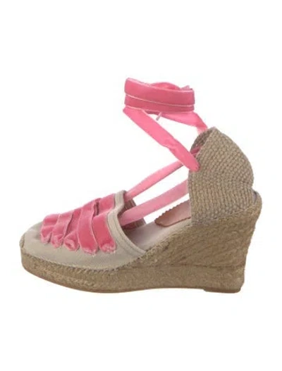 Pre-owned Penelope Chilvers Canvas Espadrilles In Pink