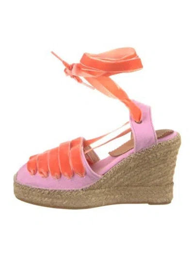 Pre-owned Penelope Chilvers Canvas Pumps In Orange