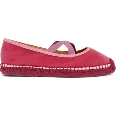 Penelope Chilvers Chico Mary Jane Espadrille Flat In Pink