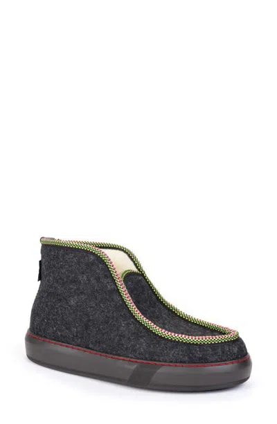 Penelope Chilvers Gender Inclusive Nordic Shearling Lined Slipper In Black