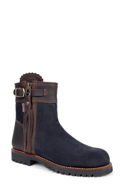 Penelope Chilvers Inclement Cropped Tassel Bootie In Blue