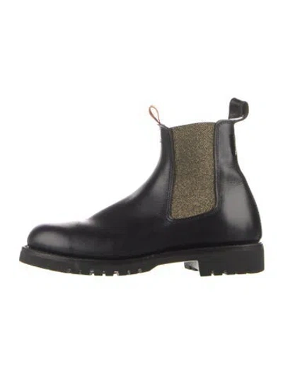 Pre-owned Penelope Chilvers Leather Chelsea Boots In Black