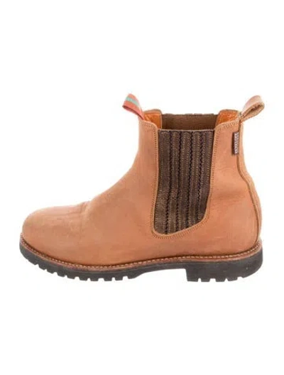 Pre-owned Penelope Chilvers Leather Chelsea Boots In Brown