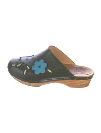 Pre-owned Penelope Chilvers Leather Embroidered Accent In Green