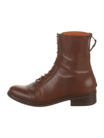Pre-owned Penelope Chilvers Leather Lace-up Boots In Brown