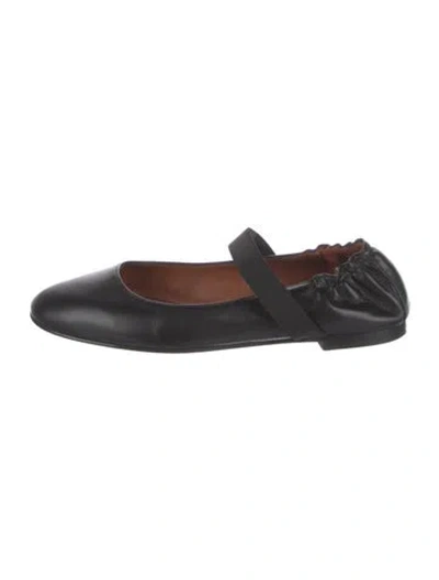 Pre-owned Penelope Chilvers Leather Mary Jane Flats In Black