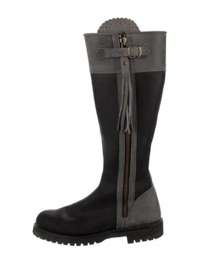 Pre-owned Penelope Chilvers Leather Riding Boots In Black