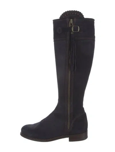 Pre-owned Penelope Chilvers Leather Riding Boots In Blue