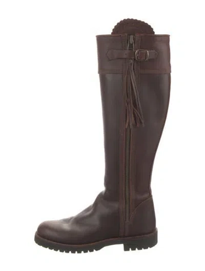 Pre-owned Penelope Chilvers Leather Riding Boots In Brown