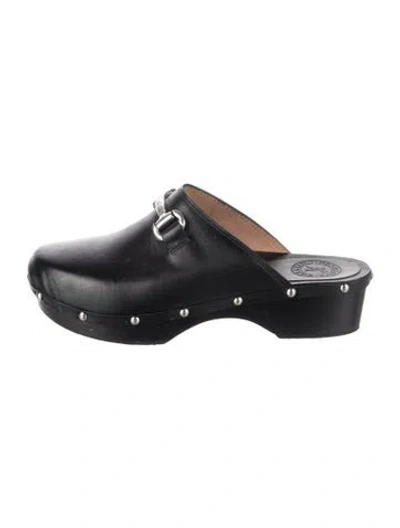 Pre-owned Penelope Chilvers Leather Studded Accents Mules In Blue