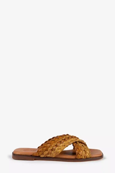 Penelope Chilvers Majete Braided Raffia Sandals In Yellow