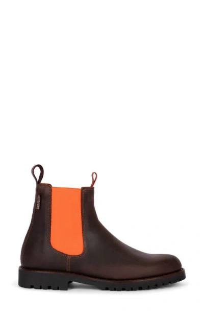 Penelope Chilvers Nelson Chelsea Boot In 932 Conker/neon Orange
