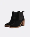 Penelope Chilvers Paloma Suede Womens Heeled Chelsea Boots In Black