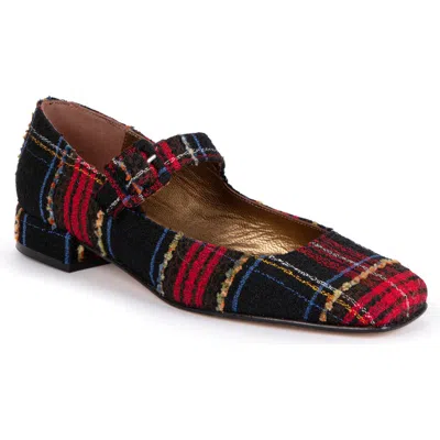 Penelope Chilvers Plaid Mary Jane In Black/red
