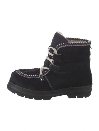 Pre-owned Penelope Chilvers Ponyhair Boots In Blue