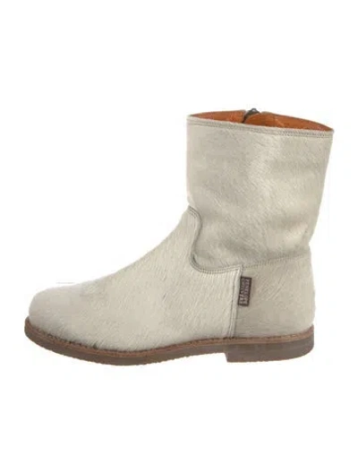 Pre-owned Penelope Chilvers Ponyhair Boots In Neutrals