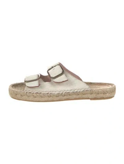 Pre-owned Penelope Chilvers Ponyhair Espadrilles In Neutrals/white