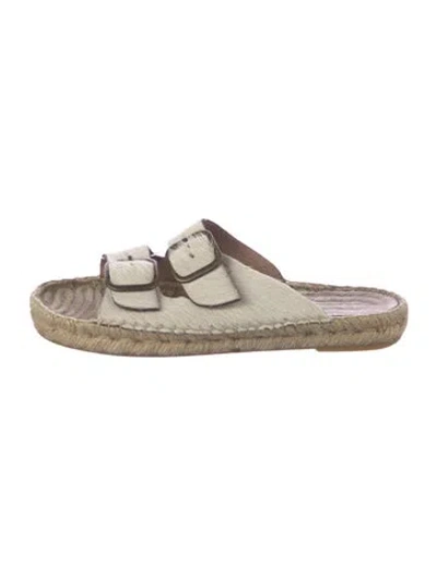 Pre-owned Penelope Chilvers Ponyhair Espadrilles In White