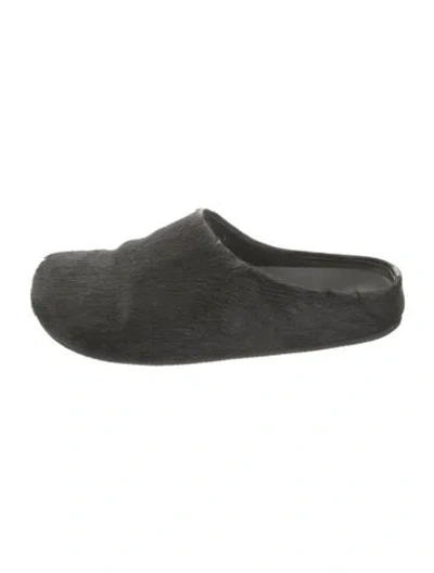 Pre-owned Penelope Chilvers Ponyhair Mules In Black