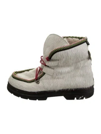 Pre-owned Penelope Chilvers Ponyhair Snow Boots In Neutrals