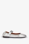 Penelope Chilvers Rock & Roll Leather Flats In Silver