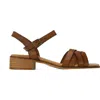 Penelope Chilvers Shepherdess Ankle Strap Sandal In Tan