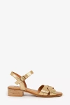 Penelope Chilvers Shepherdess Ankle Strap Sandal In Gold
