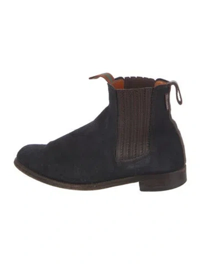 Pre-owned Penelope Chilvers Suede Chelsea Boots In Blue