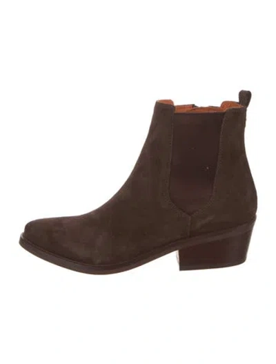 Pre-owned Penelope Chilvers Suede Chelsea Boots In Brown