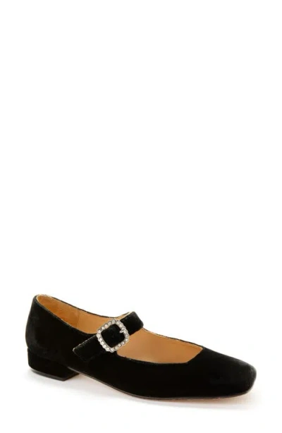 Penelope Chilvers Velvet Mary Jane In Black