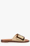 Penelope Chilvers Women's Biarritz Buckle Sandal In Tan In Multi