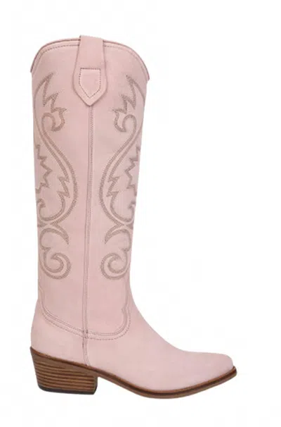 Penelope Chilvers Women's Devil's Backbone Cowboy Boot In Powder Pink