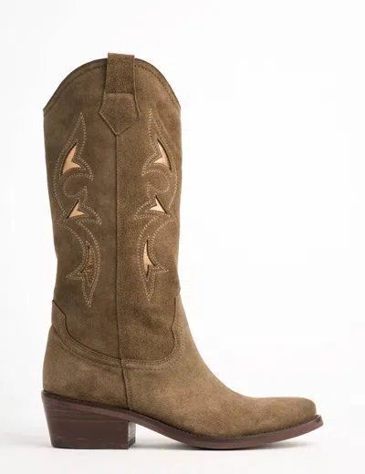 Penelope Chilvers Women's Goldie Paloma Suede Boot In Truffle In Multi