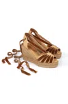 Penelope Chilvers Catalina Dali Espadrille Wedge In Brown