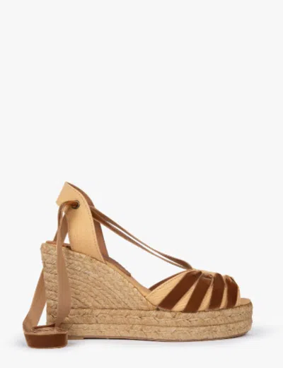 Penelope Chilvers Women's High Catalina Espadrille In Honey/gold In Brown