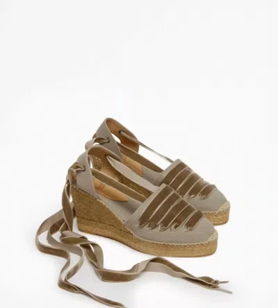 Penelope Chilvers Women's High Sevillana Dali Espadrille Sandals In Gray In Brown