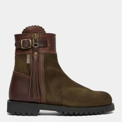 Penelope Chilvers Women's Inclement Cropped Tassel Boot In Seawood/conker In Multi