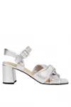 Penelope Chilvers Women's Infinity Metallic Sandal In Silver In Animal Print