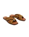 Penelope Chilvers Women's Majete Braided Raffia Sandals In Yellow In Brown